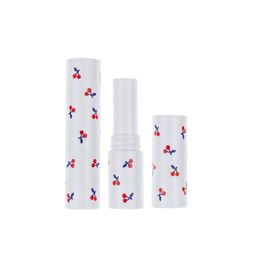 100pcs Empty Lip Balm Tubes Cherry Pattern Lipstick Container Bottle Case Cosmetic Packaging Bottle