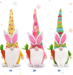 Easter Bunny Gnome Plush Elf Party Decorations Handmade Swedish Rabbit Tomte Spring Gift Table Ornament Home Decoration XHH21-172
