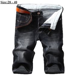 Summer Men's Denim Shorts Classic Black Blue Thin Section Fashion Slim Business Casual Jeans Male Brand 210806