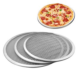 Pizza Tray Metal Mesh Round Pancake Net Baking Pan Net Screen Pastry Tools 6/7/8/9inch