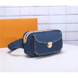 Bag Deluxe Package Denim Leather Cowhide Pockets Highest Handbag 44466 25 16 6 Cm