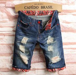 Men Embroidery Blue Jeans Denim Shorts Summer Designer Mens Badge Patckwork Bleached Retro Big Size Letters Patches Short Pants Trousers 312 252