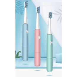 Sonic Electric Toothbrush Men Women Adult Household Non-Rechargeable Soft Bristle Fully Automatic Waterproof Toothbrush - Pink