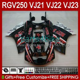 OEM Bodys Kit For SUZUKI 250CC RGV250 SAPC blk VJ21 RGV250 RGV-250CC 88 89 Bodywork 21HC.33 RIZLA red RGVT-250 RGV-250 Panel RGVT RGV 250 CC 1988 1989 Full Fairings Kit