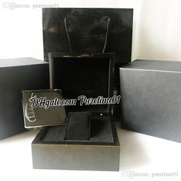 Sale RMBox Leather Watch Boxes & Cases Original Box Manual Certificate Black Brand Logo Gift Bag Mens Womens Watches Accessories Puretime01 A1