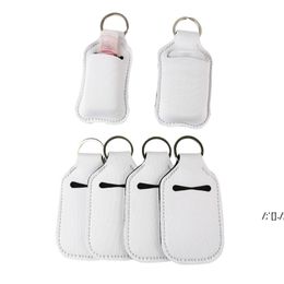 30ML Neoprene Keychain Party Favour Sublimation Blank Perfume Bottles Cover Hand Sanitizer Cover Heat Transfer Chapstick Holder RRF13167
