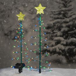 New Solar christmastree star Christmas tree lights Xmas decoration outdoor courtyard LED lights JJB12783