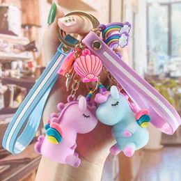 Keychains Dinosaur lovers use PVC key ring, car cute, ferroalloy pendant, animal fashion, CN trend (original)