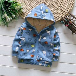 Kids Clothes Boys Jackets Children Hooded Zipper Windbreaker Baby Cartoon Dinosaur Coat Infant Hoodies Sweatshirt 211204