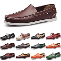 Loafers Sneakers Men Leather Casual Shoes Bottom Low Cut Classic Triple Brown Red Dress Shoe Mens Tr s