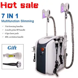 Multifunction Cryo Double Chin Fat Freezing 40K Cavitation Vacuum Rf Laser Anti Cellulite Body Shaping Machine#001