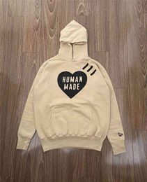 Oversized HUMAN MADE Hoodie Men Women 1:1 High Quality HUMAN MADE Streetwear Printing Duck Embroidery Pullove