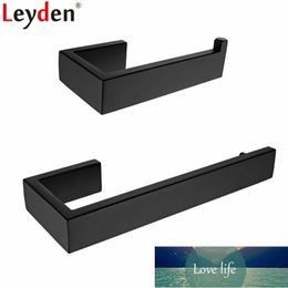 Bath Accessory Set Leyden Blackened Chrome 304 Stainless Steel 2pcs Bathroom Accessories Towel Ring Holder Tolilet Paper Tissue Factory price expert design