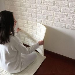 Wallpapers Self Adhesive PE Foam 3D Wallpaper Home Decor Brick Pattern Waterproof Wall Paper Bedroom Living Room Papel De Parede