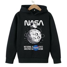 Spaceship Children's Hoodie Astronaut Boys Space Cartoon Movie Casual Fashion Top Harajuku Fun Wear 4T-14T 211110