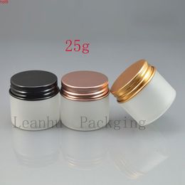 Frosted PET Cosmetics Cream Jar With Aluminium Screw Cap,25G Portable Travel Jars Cosmetic Packaging Mini Sample Containersgood qty