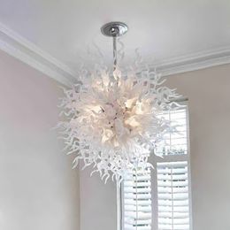 Lampada da soffitto a LED 110V-260V Lampadari in vetro soffiato a mano per soggiorno, camera da letto, decorazioni per la casa