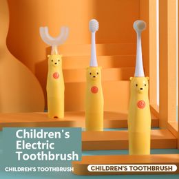 -Zahnbürste Cartoon elektrische Kinderzahnbürsten U-förmige Baby Kinder Automatische elektrische Bürstenfabrik Großhandel