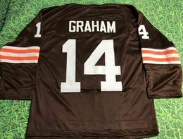 Custom Football Jersey Men Youth Women Vintage 14 OTTO GRAHAM CUSTOM 3/4 B Rare High School Size S-6XL or any name and number jerseys