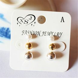 pearl earrings set of 3 UK - Stud Fashion Women Jewelry Wholesale Girls Birthday Party Pearl Earrings Beautiful Mix-and-match 3 Pairs  set Gift
