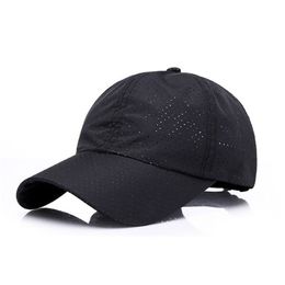 men's summer sun hat outdoor casual Baseball Women's quick dry breathable mesh solid Colour