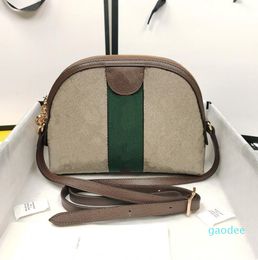 Genuine classic double printing red and green canvas woman shell bag shoulder messenger female bag