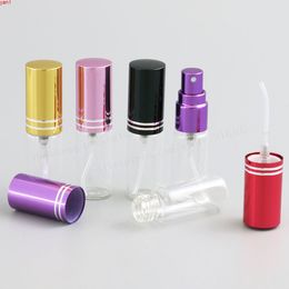 24 x 5ML Travle Empty Glass Perfume Bottle With Aluminium Sprayer 5CC Parfum Atomizer 5ml Travel Refillable Atomizerhigh qty