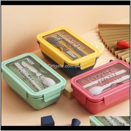 Bento Boxes Kitchen Housekeeping Organisation Home & Garden Drop Delivery 2021 Wheat St Tableware Food Storage Container Adult Children Kids