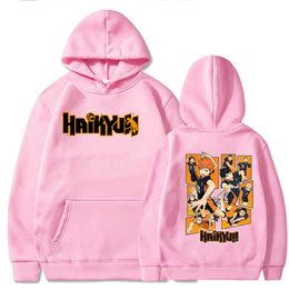 2021 Anime Haikyuu Hoodies Sweatshirts Men/women Karasuno Fly High Men's Sweatshirts Y0803