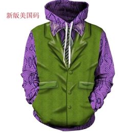 Sweatshirts Men Brand Hoodies Men Joker 3D Printing Hoodie Male Casual Tracksuits Size XS-7XL Wholesale and retail 211106