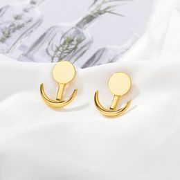 Stud Stainless Steel Anchor Earrings For Women Men Gold Silver Colour Earring 2021 Fashion Jewerly Kolczyki Christmas Gift