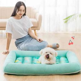 Dog Summer Bed Breathable Waterproof Cooling Pet Mat Sleeping Mats For s Cats Kennel 210924