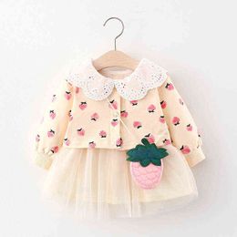 2021 Autumn Infant Baby Girl Dress Clothes Long Sleeve Princess Dresses Casual Toddler Dresses for Girls Birthday Clothing G1129