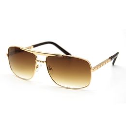 Vazrobe Brand Men Sunglasses Spring Hinge Rectangle Sun Glasses For Man Brown Gradient UV400