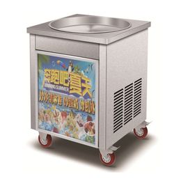 2100W Commercial Ice Roll Maker Fried Yogurt Cream Machine Perfect for Bars, Cafes, Dessert Shops 110V/220V
