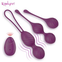 Safe Silicone Vibrator Vaginal Balls Kegel Ball Vagina Tighten Exercise Machine Sex Toys for Women Couples Geisha Ball Sex Egg P0816