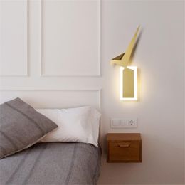 Wall Lamp Nordic Bedroom Luxury Golden Bird Modern Living Room Dining Bedside Deco Fixture Corridor Aisle Study Lights
