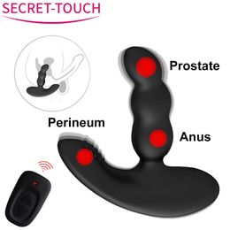 Wireless Anal Vibrator For Men Dildo Prostate Massage Remote Control sexy Toys Vibrators Motor Water Proof USB Charging