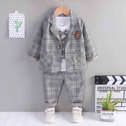 Clothing Sets Autumn 3Pcs/Sets Baby Boy Costume Suit T Shirt Coat Pants Toddler Kids Bow Tie Children Clothes Party Wedding Outfit_xm