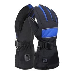 Cycling Gloves 1pair Motorcycle Electric Heating Mittens Winter Touch Screen Battery Powered Heated Guantes Racing Riding