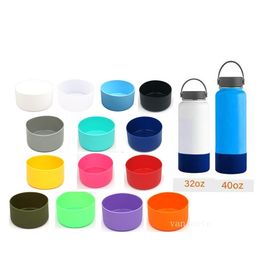 Water Bottle Anti-Slip Bottom Mats Silicone Protective Sleeve Cover Cap For Vacuum Insulated Stainless Steel Travel Drinkware T2I52943