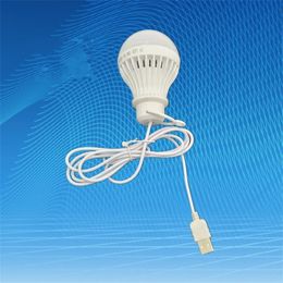 1pc 3W/5W/7W Usb Bulb Light Portable Lamp Led for Hiking Camping Tent Travel Work with Notebook Christmas for Home 1065 Z2