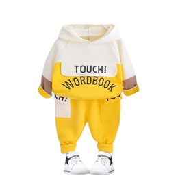 Spring Autumn Children Fashion Clothes Baby Boys Girls Hoodies Pants 2Pcs/sets Kids Toddler Clothing Infant Casual Tracksuit 211224