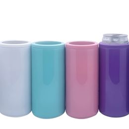 12oz DIY Sublimation Can Cooler Insulator Stainless Steel Tumbler Vacuum Insulated Bottle Cold Insulation Can T2I52022