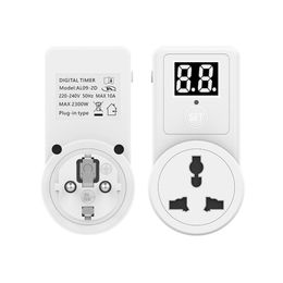 electric socket plugs Australia - Timers Digital Countdown Timer Switch EU Socket Universal Plug-in Time Control Phone Battery Electric Car Charge