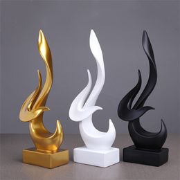European Resin Simple Modern Abstract Sculpture Living Room Crafts Office Desktop Statues Souvenirs Home Decoration Ornaments