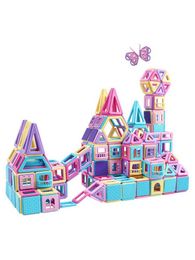 Magnetic Building Blocks Architecture Construction Set Model Plastic Magnetic For Kids Gift Juguetes Educational Toys BK50JM Q0723