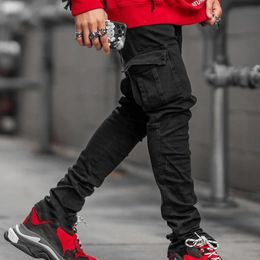 Moomphya pantalones vaqueros con bolsillos laterales para hombre, Jeans  ajustados, ropa de calle, Jeans de Hip Hop, Jeans negros para hombre 2019|Pantalones  vaqueros| - AliExpress