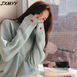 Fashion New Loose Pullover Ladies Fall/Winter Lazy Style Korean Fall Net Red Sweater Top JXMYY 210412