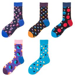 Men's Socks Cool Street Style Harajuku Cartoon Funny Women Casual Stockings Men Short Hip Hop Male Novelty Happy Cotton Colourful Socs